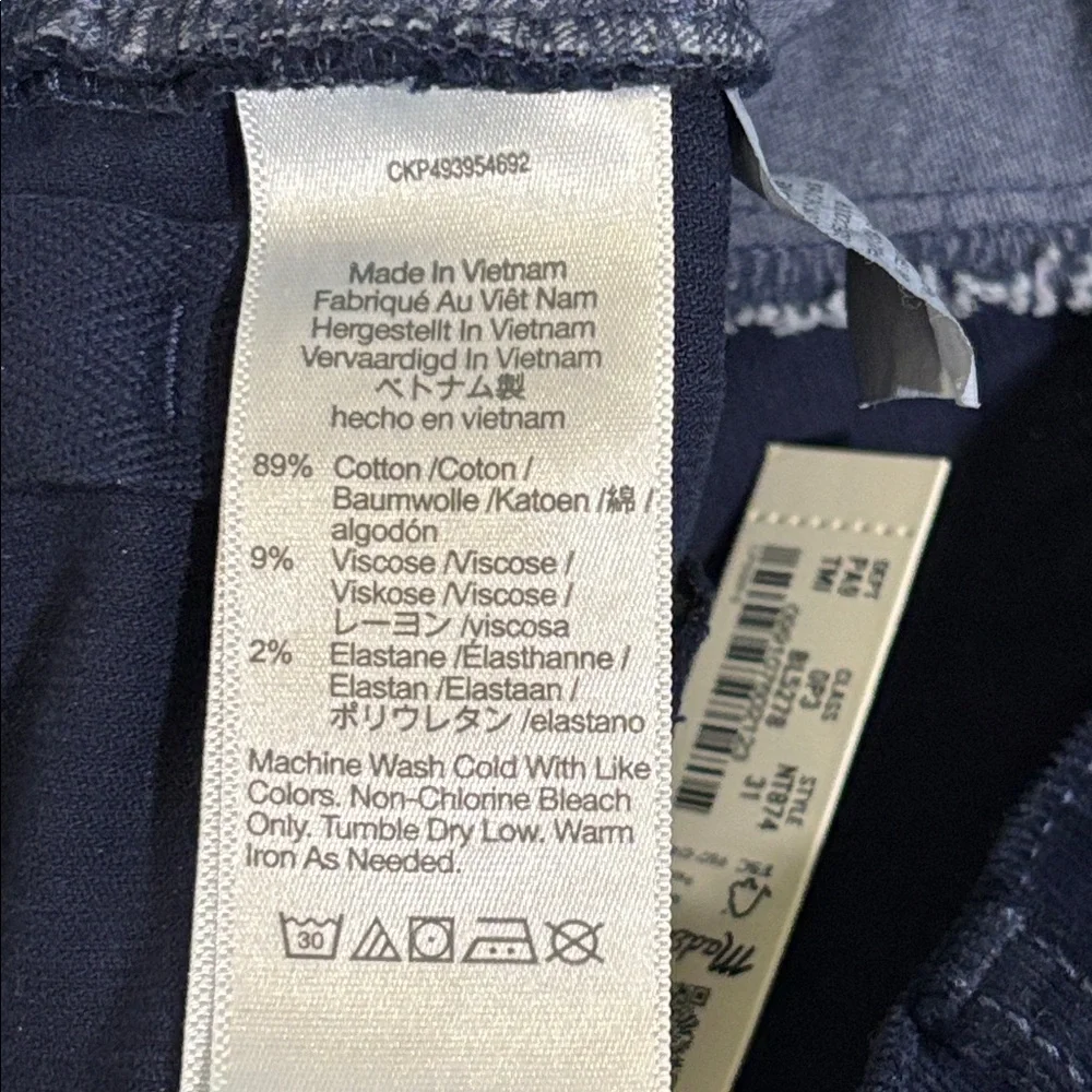Madewell Women Corduroy Pants Straight Leg Dark Blue Kick out Sz 31 New Midrise - Picture 8 of 14